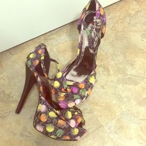 Polka Dot Peep Row heels🌀🔸